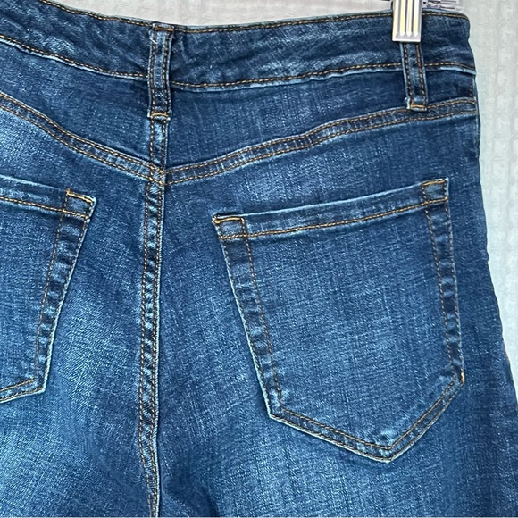 Ella Moss women Dark blue High waist straight leg jeans zipper front Sz 6/28 - Picture 9 of 16